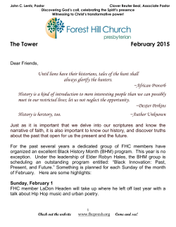 February 2015 TOWER - Forest Hill Presbyterian Church