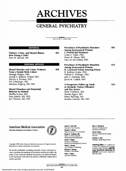ARCHIVES - JAMA Psychiatry