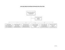 UAB SOM SENIOR LEADERSHIP ORGANIZATION STRUCTURE