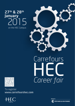 the HEC Carrer Fair brochure