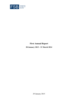 First Annual Report - Financial Stability Board