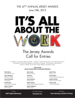 Call for Entries - The New Jersey Advertising Club