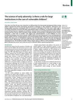 is there a role for large institutions in the care of vulnerable children?