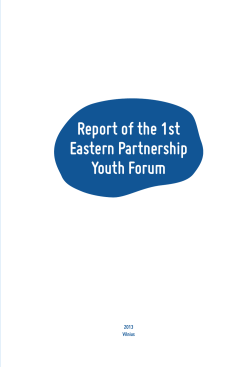 Report of the 1st Eastern Partnership Youth Forum