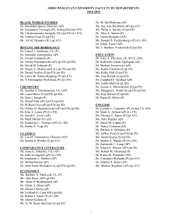 Faculty by Department (PDF*)