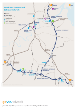 go via network map - Queensland Motorways