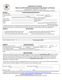 2015 Board of Equalization & Review Appeal Form
