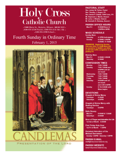 February 1, 2015 - Holy Cross Catholic Church