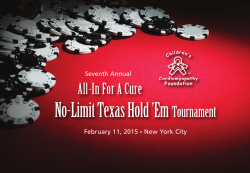 No-Limit Texas Hold 'EmTournament