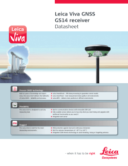 Leica Viva GNSS GS14 receiver Datasheet