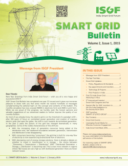 Volume 2, Issue 1, 2015 - India Smart Grid Forum