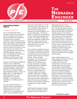 Winter 2014-15 The Nebraska Engineer