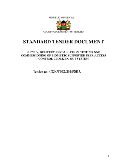2.Tender Document Biometric Access Controll