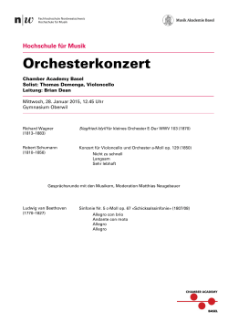 Orchesterkonzert - Gymnasium Oberwil