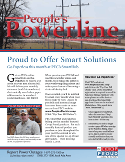 February 2015 Edition - People's Electric Cooperative