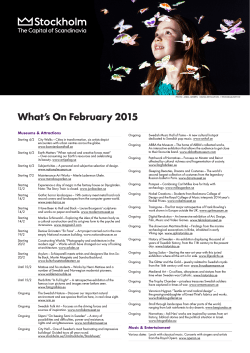 What's On February 2015