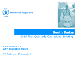 South Sudan - WFP Remote Access Secure Services