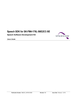 Speech SDK for SK-FM4-176L-S6E2CC