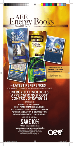 AEE Energy Books Winter 2015 Catalog