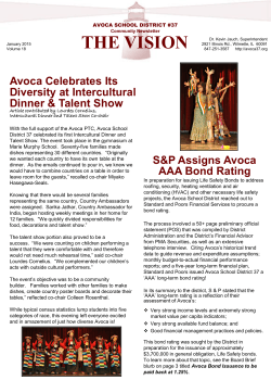 The Vision – January 2015 - Avoca School District 37