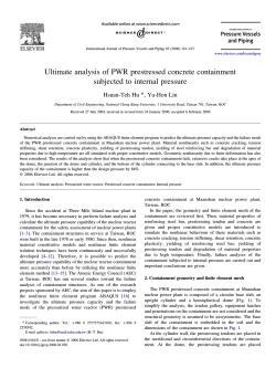 Ultimate analysis of PWR prestressed concrete containment