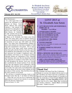 this month's bulletin! - St. Elizabeth Ann Seton Catholic