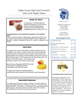 Hufford January Newsletter - Joliet Public Schools District 86