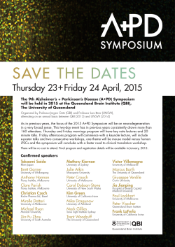 symposium flyer - Queensland Brain Institute