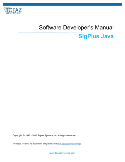 SigPlus Pro Java Software Developer's Manual