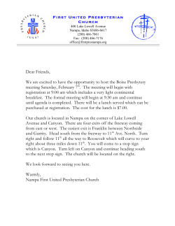 Handbook - The Presbytery of Boise