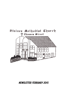 Monthly Newsletter - Staines Methodist Church
