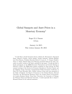 Global Sunspots and Asset Prices in a Monetary