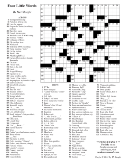 HERE - Merl Reagle's Sunday Crosswords