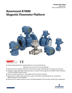 Rosemount 8700M Magnetic Flowmeter Platform