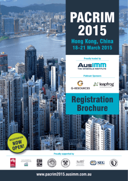 Registration Brochure - International Association on the Genesis of