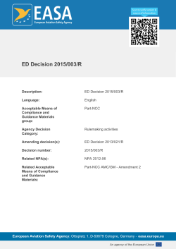 ED Decision 2015/003/R