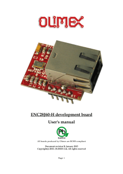 ENC28J60-H development board User's manual