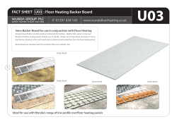FACT SHEET U03 : Floor Heating Backer Board 1