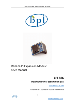Banana Pi Expansion Module User Manual BPI-RTC