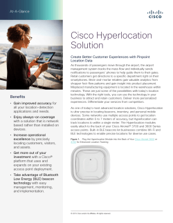 Cisco Hyperlocation Solution At a Glance