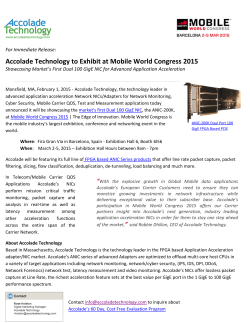 Accolade Technology to Exhibit at Mobile World Congress 2015