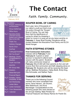 February Contact 2015 - Zion Evangelical Lutheran Church