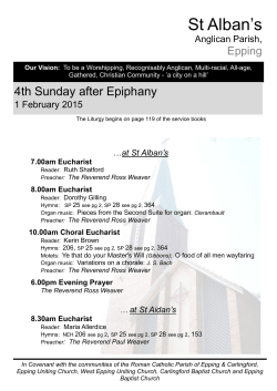 7.00am Eucharist - St Alban's and St Aidan's