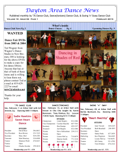 Dayton Area Dance News - Ballroom Dance Dayton