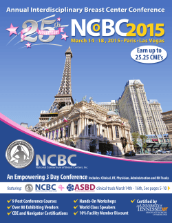 Conference Syllabus - National Consortium of Breast