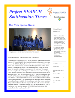 Project Search January 2015 Newsletter