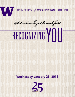 Honoring the Generosity of Scholarship Contributors