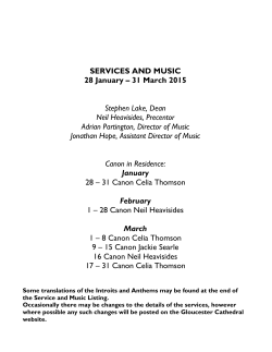 Music Listing - Gloucester Cathedral