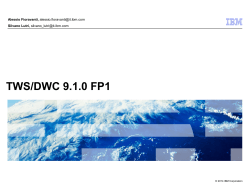 TWS/DWC 9.1.0 FP1