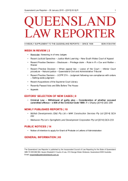 03 QLR - 30 January 2015